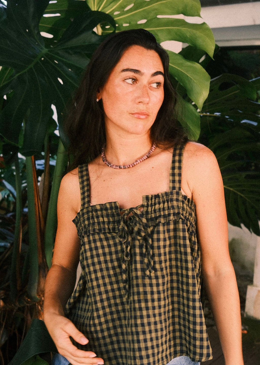 pebbled plum necklace