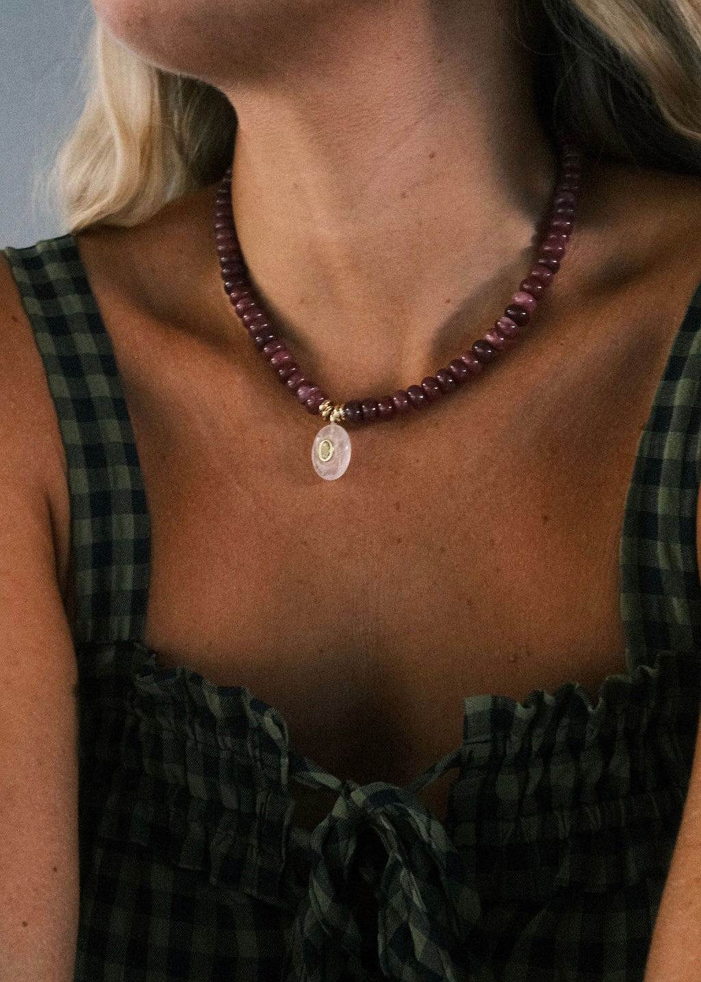 purple orchid necklace