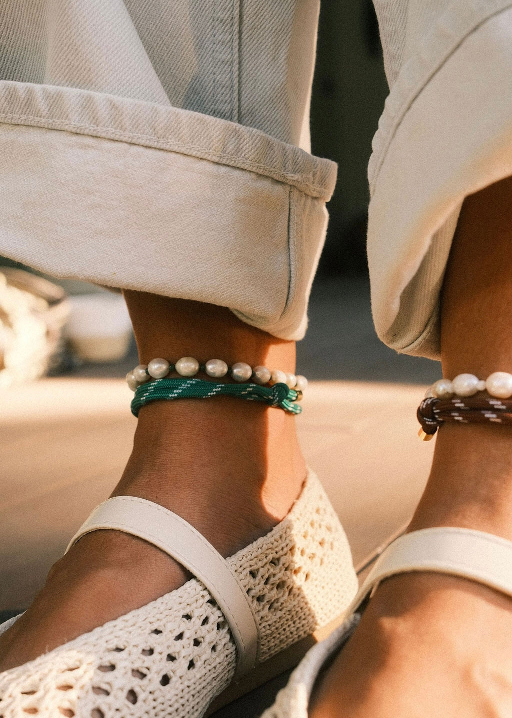 pearl fall anklet