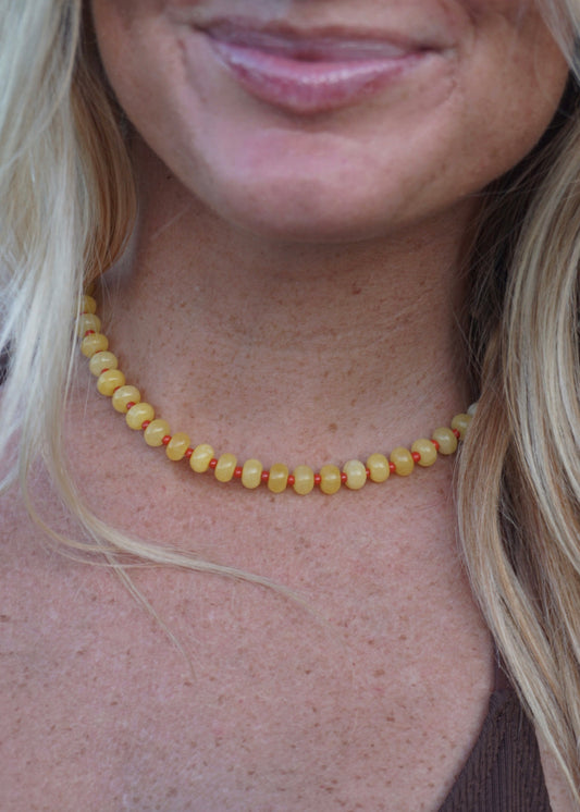 pineapple cherry necklace
