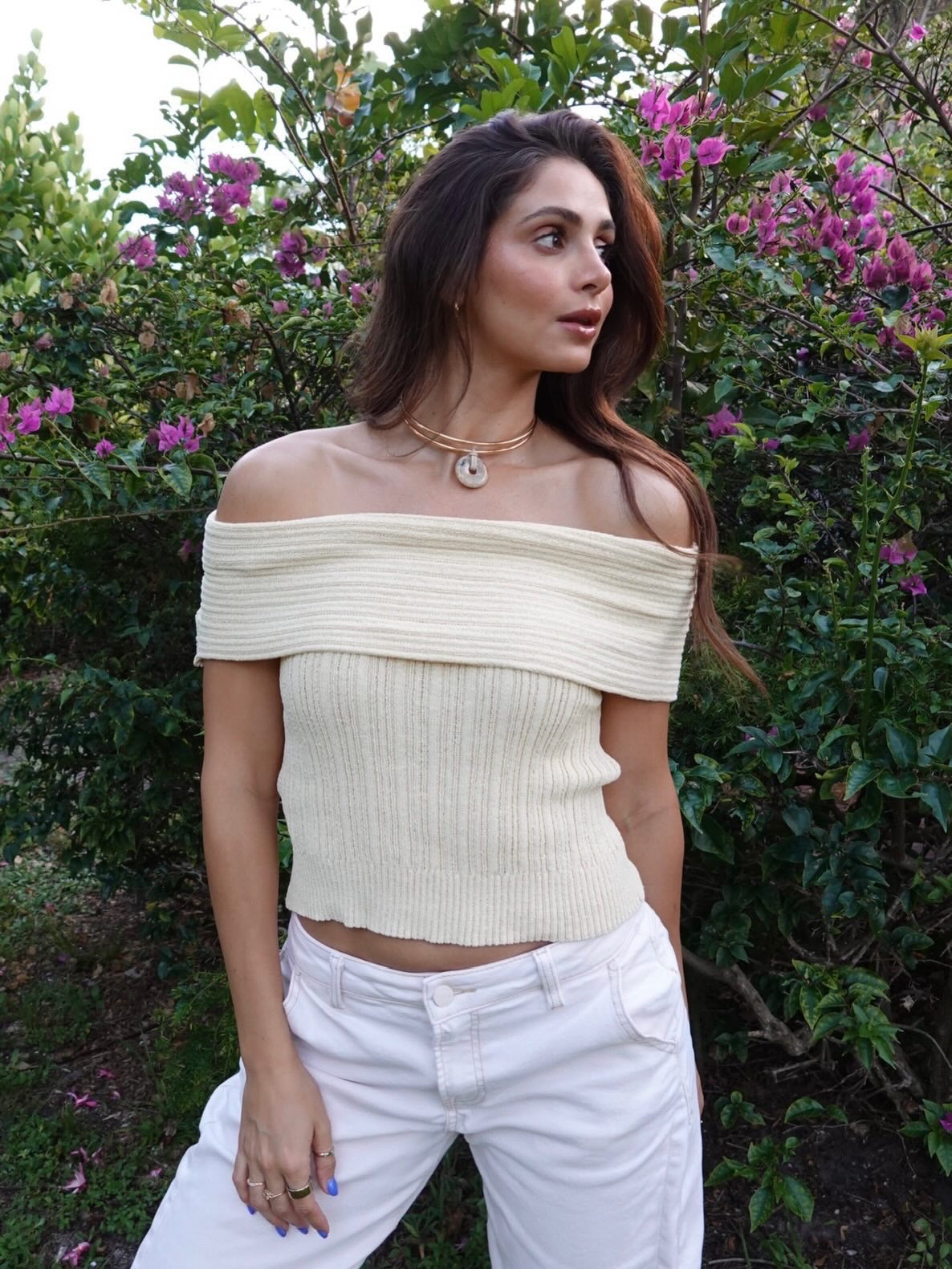 stone double collar necklace