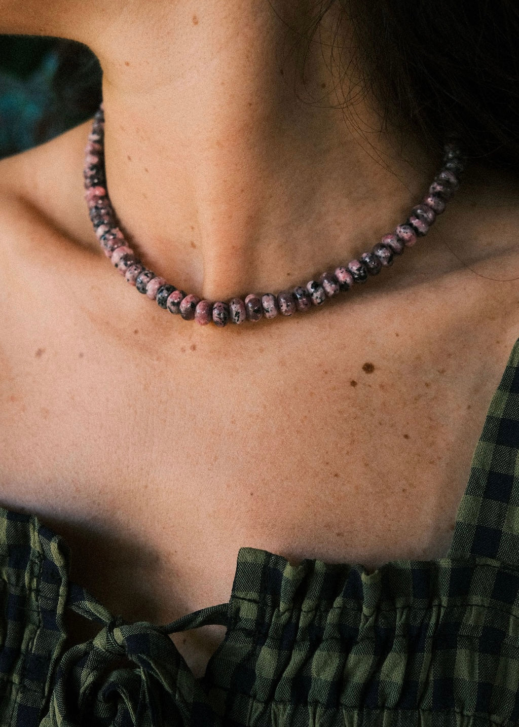 pebbled plum necklace