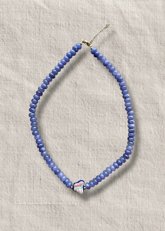purple butterfly necklace